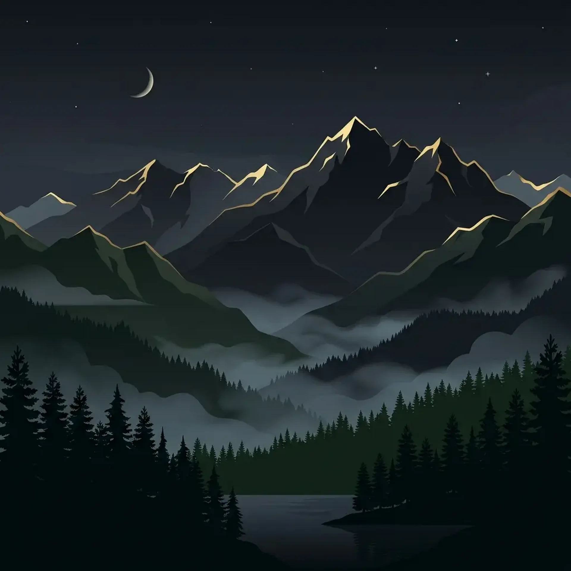 AimTrue PNW Mountains Peak Backdrop